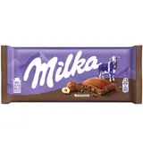 Milka čokoláda Noisette plněná krémem z lískových oříšků 90 g