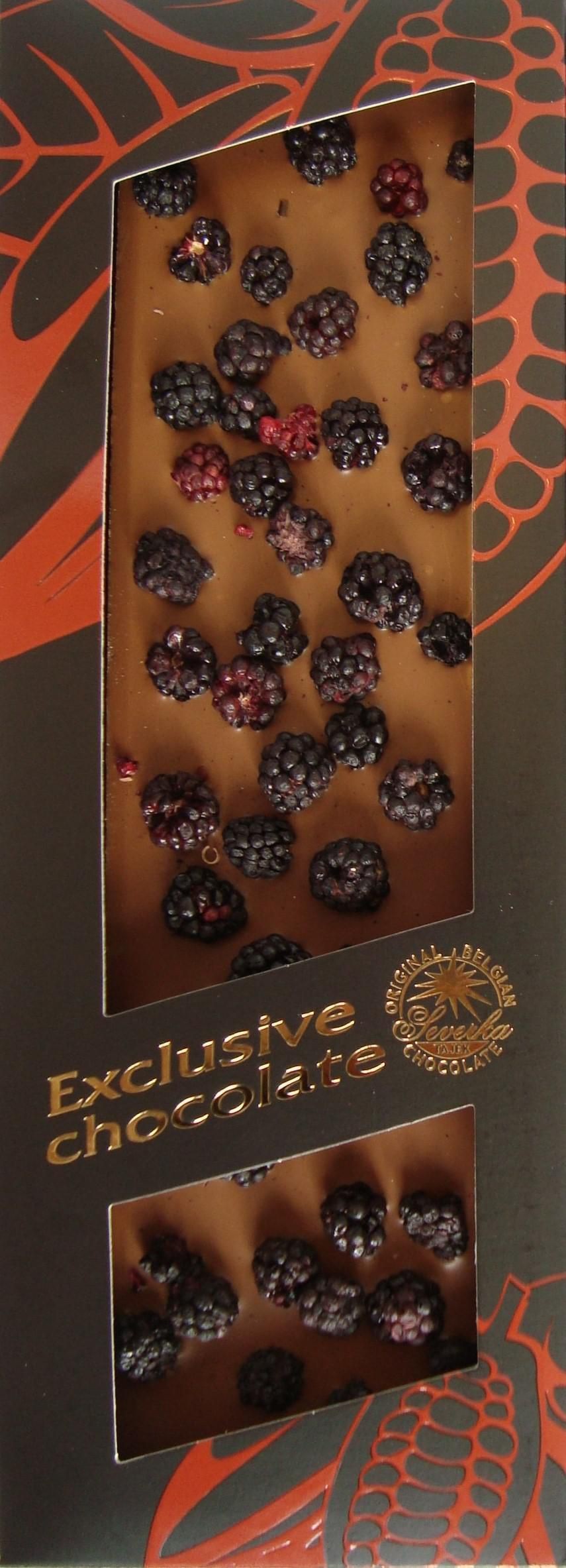T-Severka Mléčná čokoláda formovaná s ostružinami 120 g