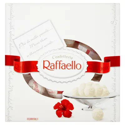 Ferrero Raffaello Oplatka s náplní a celou mandlí zdobená strouhaným kokosem 260 g