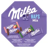 Milka Singles Mix výběr mini mléčných čokolád, bonboniéra 138g
