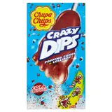 Chupa Chups Crazy Dips Drops s kolovou příchutí s praskajicím práškem 14 g