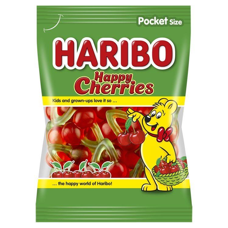 Haribo Happy cherries želé cukrovinky s ovocnými příchutěmi 100 g