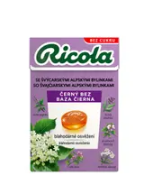 Ricola Černý bez Švýcarské bylinné bonbóny, bez cukru 40 g