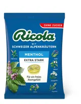 Ricola Mentol Extra silný Švýcarské bylinné bonbóny bez cukru75g
