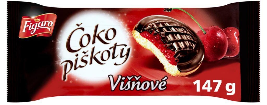 Figaro Čoko piškoty Višňové polomáčené 147g