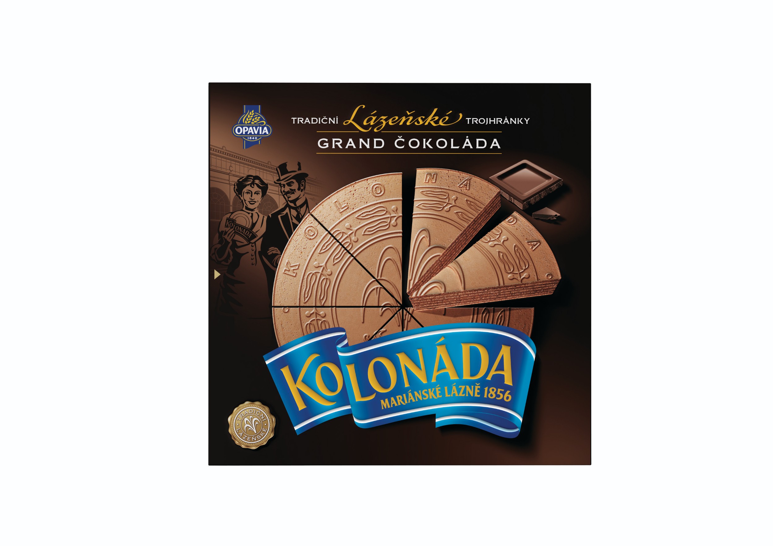 Opavia Kolonáda Trojhránky lázeňské oplatky Grand čokoláda 200g