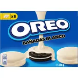 Oreo Sušenky s vanilkovou náplní, bílá poleva 246g