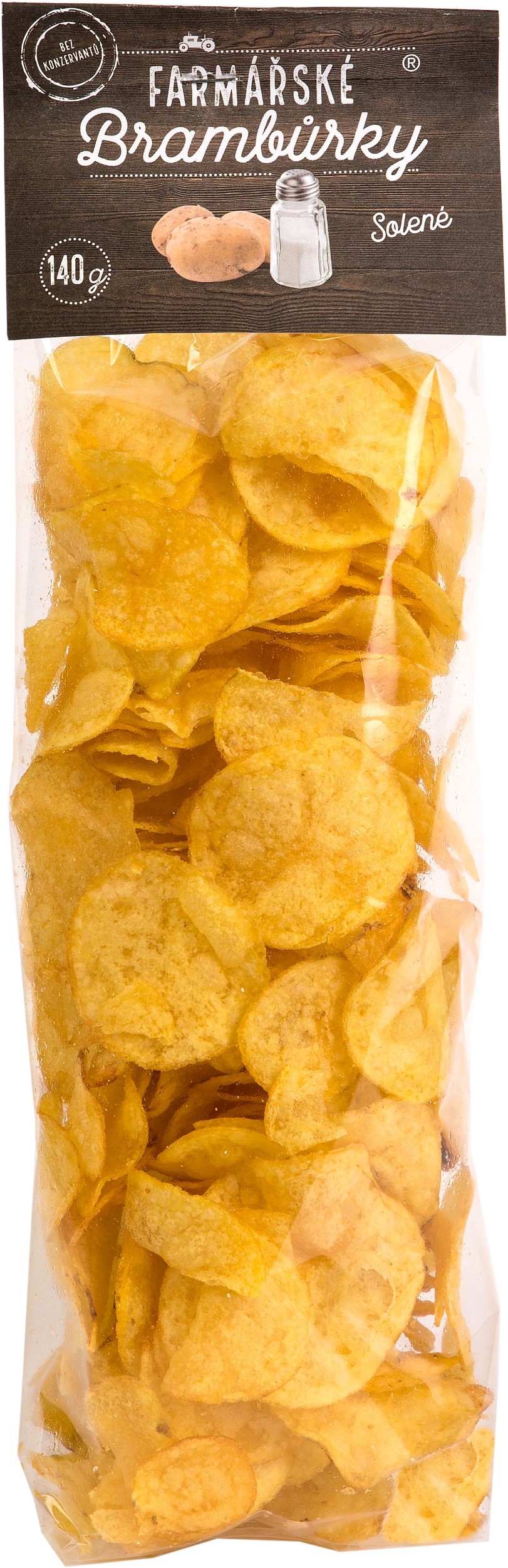 Farmářské brambůrky solené 140g