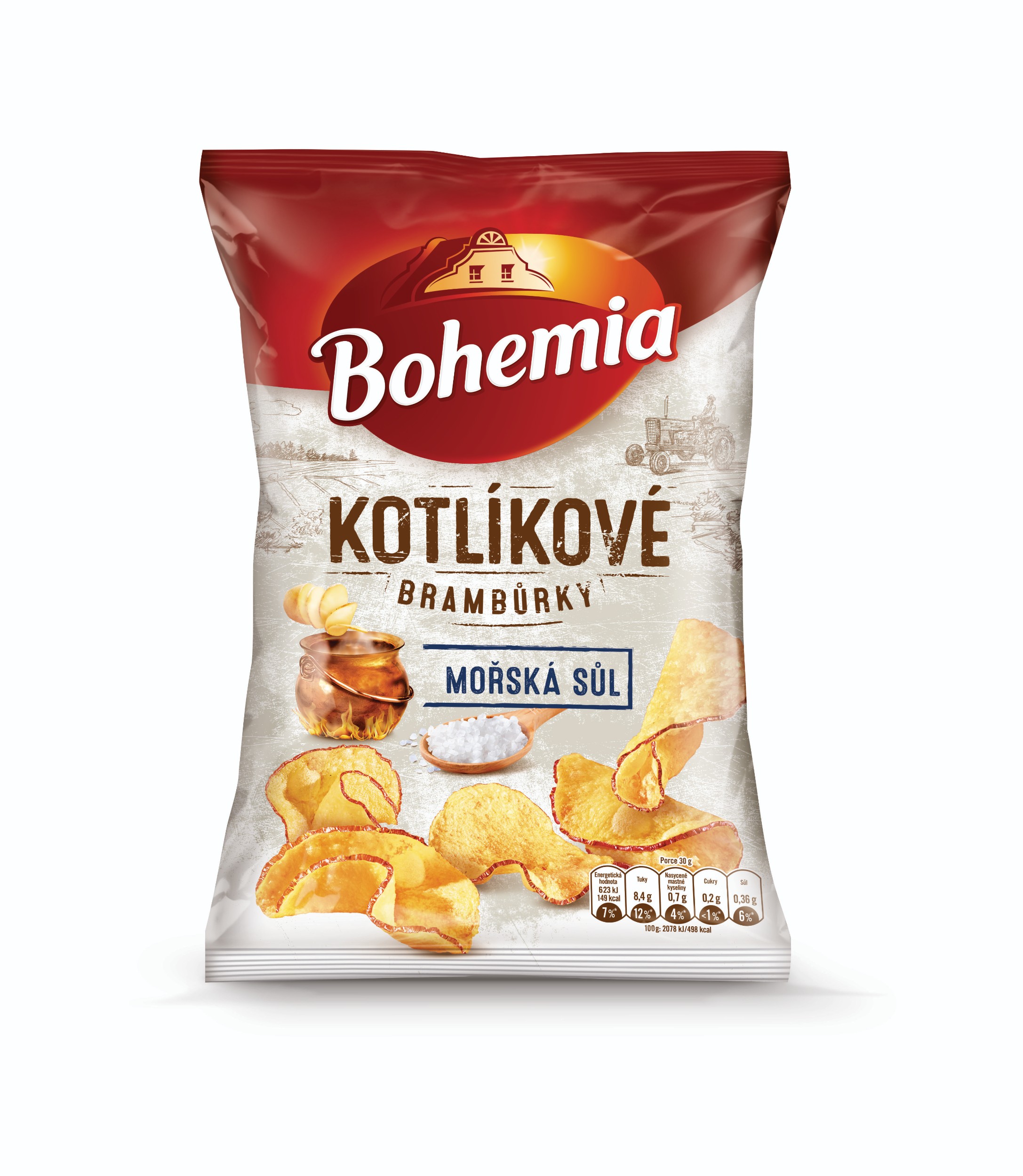 Bohemia Kotlíkové brambůrky mořská sůl 100g