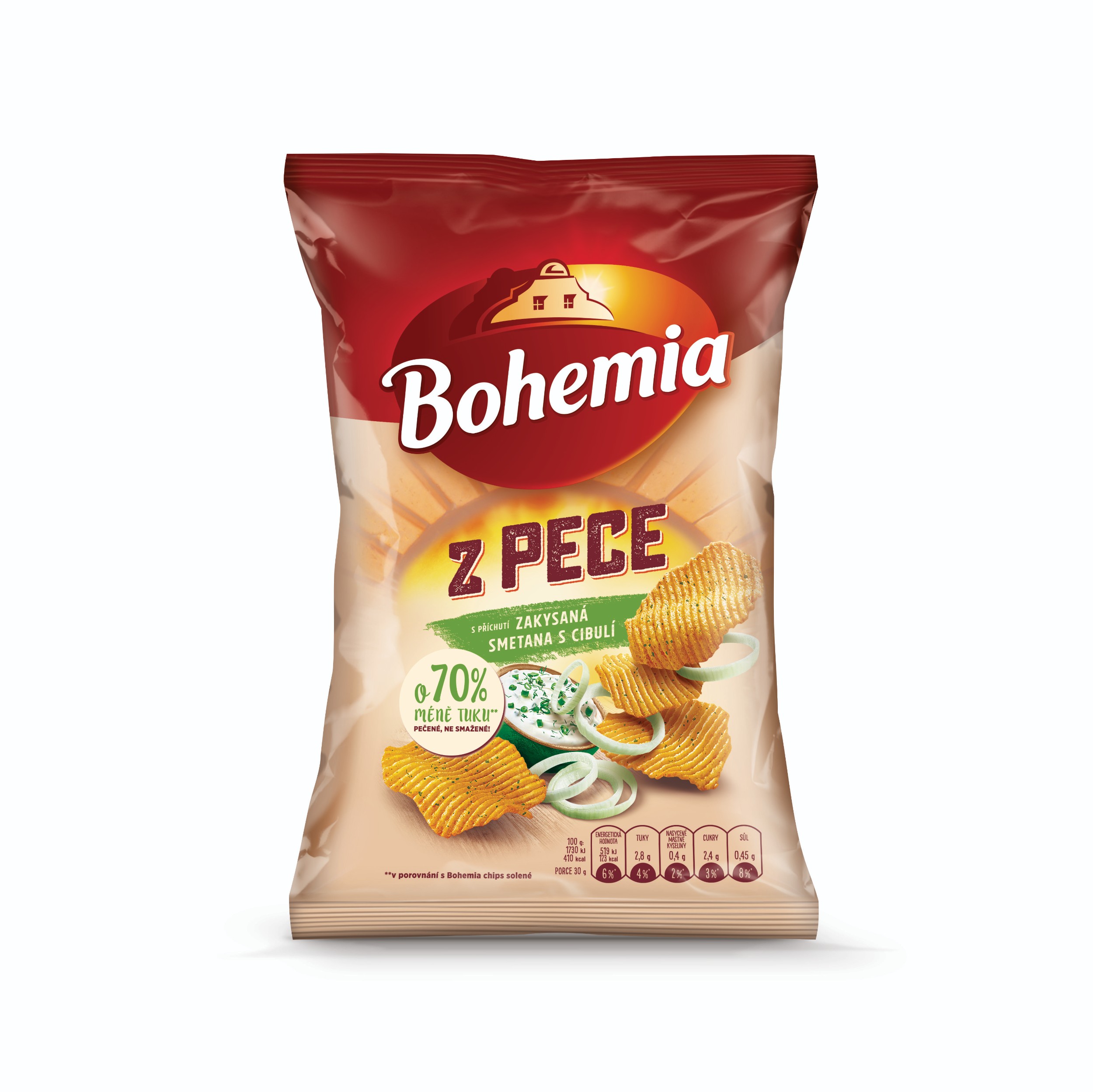 Bohemia Z PECE Chips Zakysaná smetana a cibule 100g