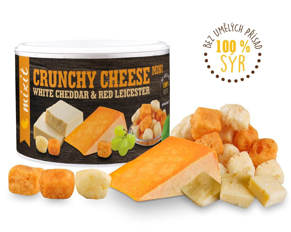 Mixit Křupavý sýr: White Cheddar & Red Leicester 70g