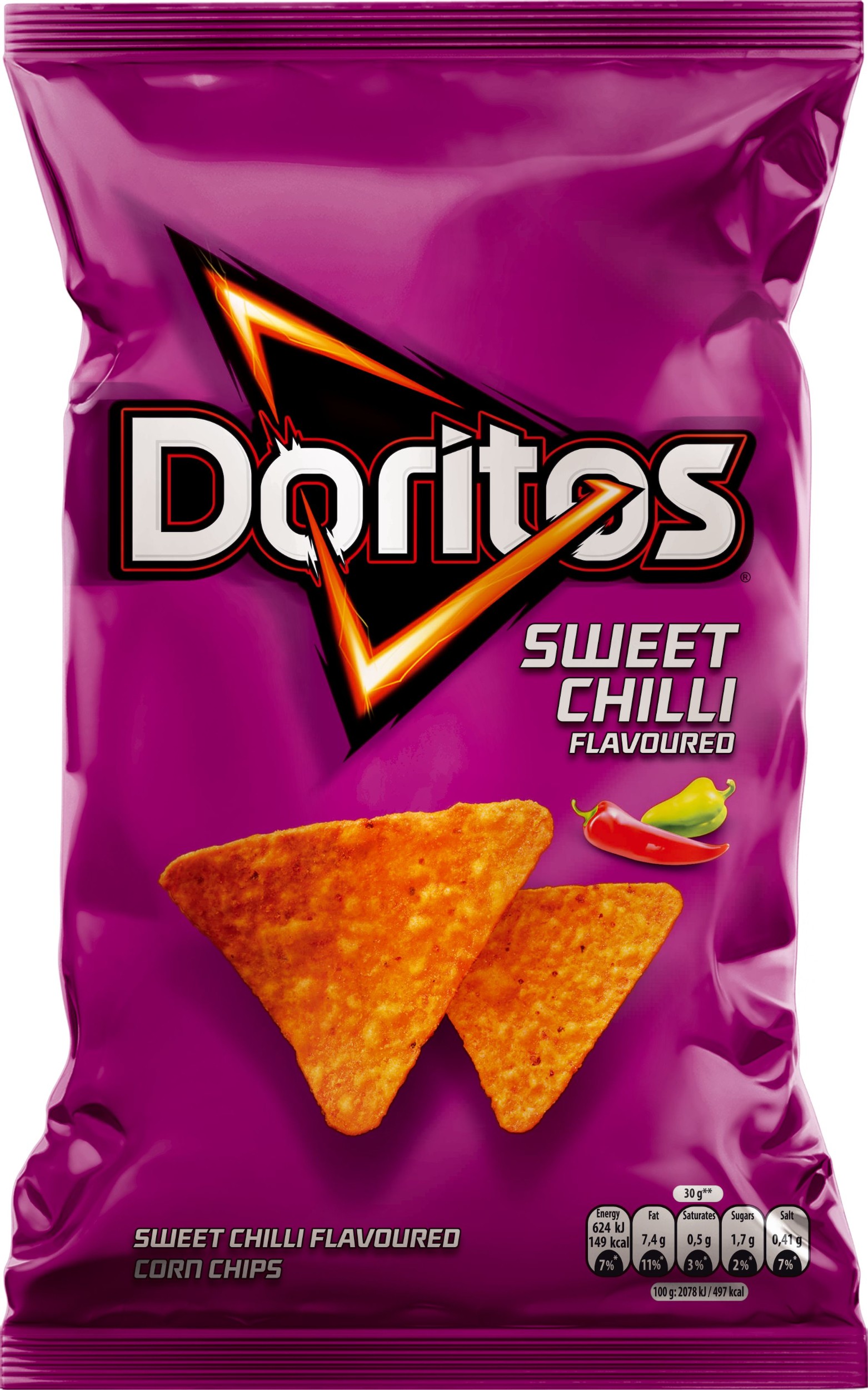 Doritos Sweet Chilli Kukuřičné lupínky s příchutí sladké chilli 100g