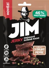 Jim Jerky hovězí 3 pepře 23g