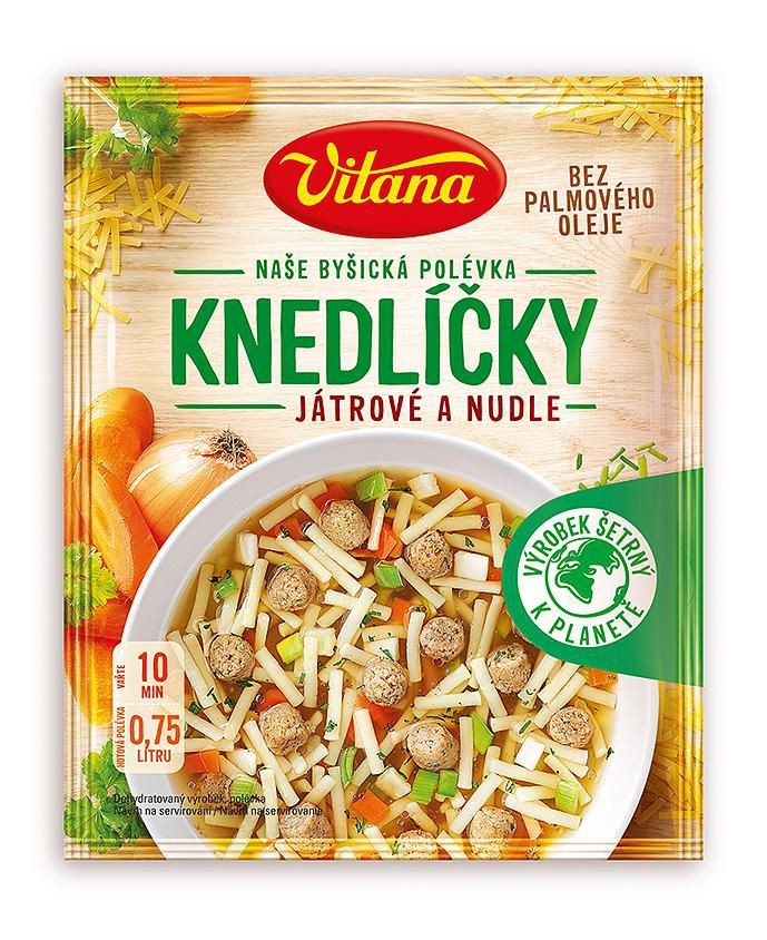 Vitana Naše byšická polévka knedlíčky játrové a nudle 55g