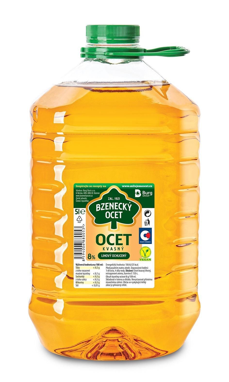 Bzenecký ocet kvasný lihový 8% 5 l