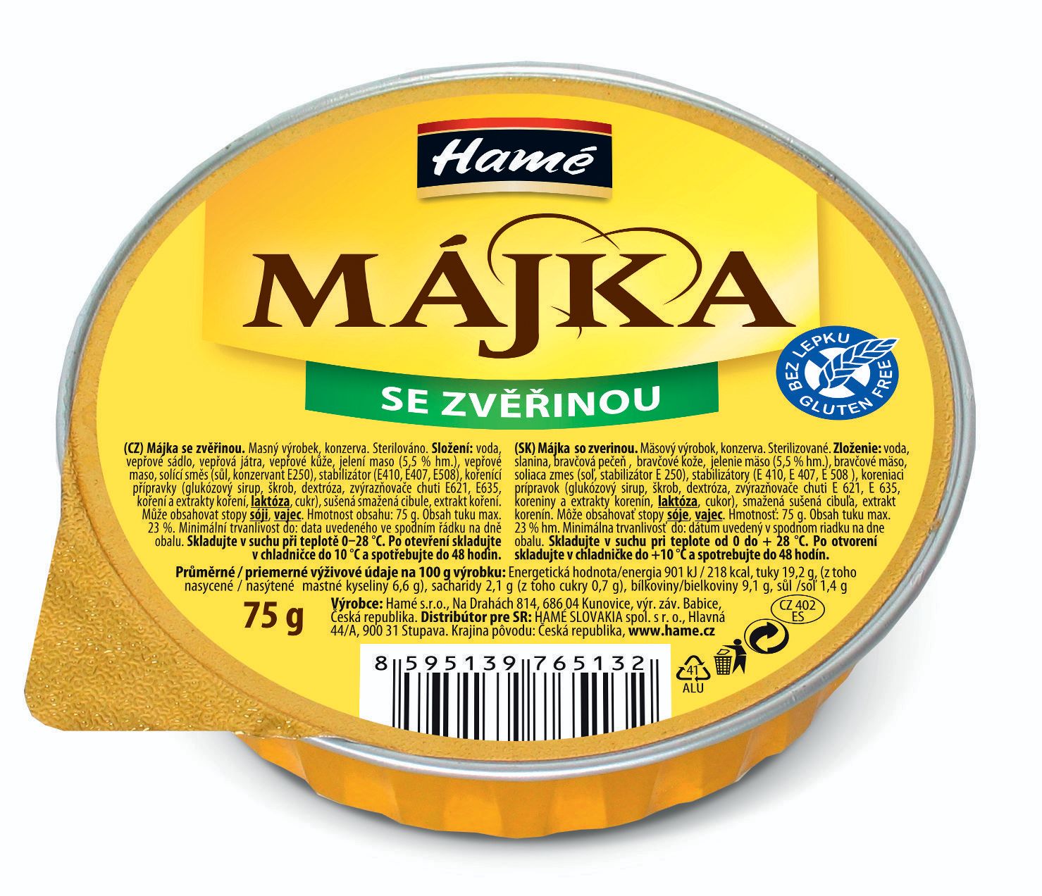 Hamé Májka se zvěřinou 75g