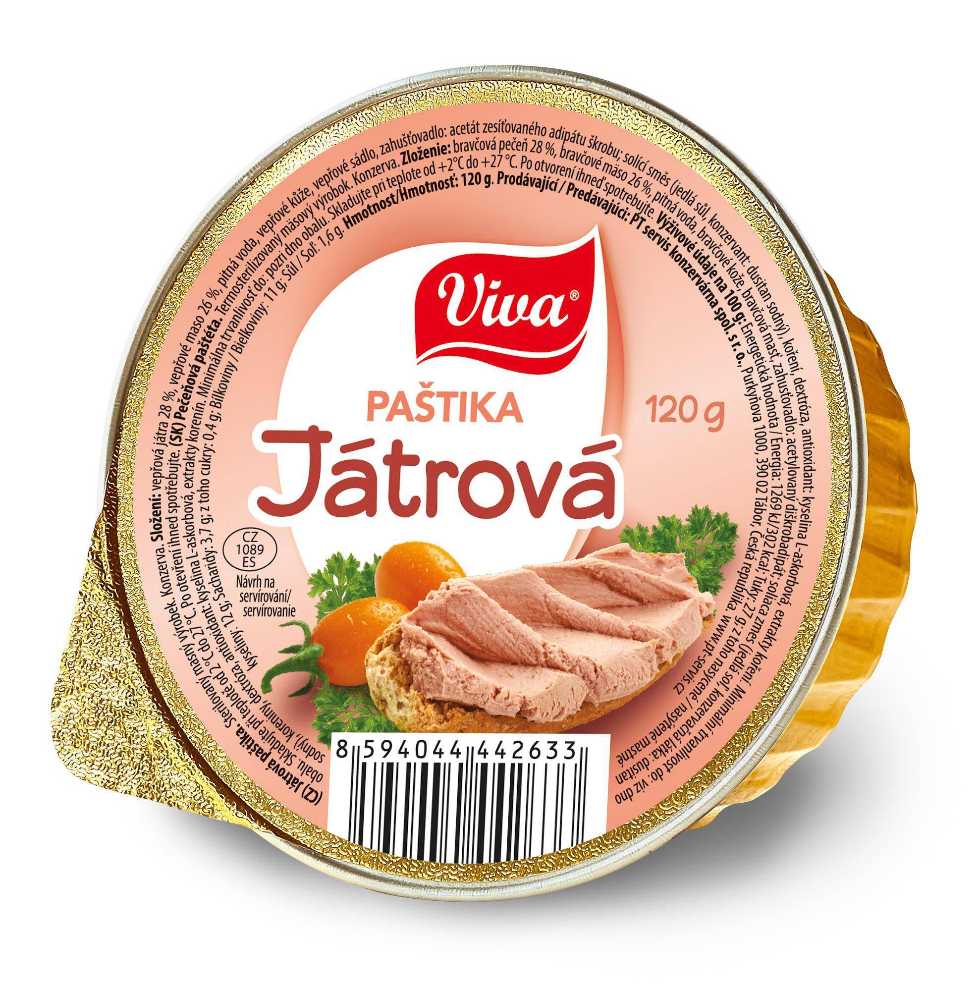 Viva Játrová paštika 120g