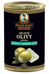 Kaiser Franz Josef Zelené olivy plněné pastou z modrého sýra 300g