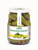 Efko Kořeněné okurky 4-7 cm pikantní a křupavé 720ml