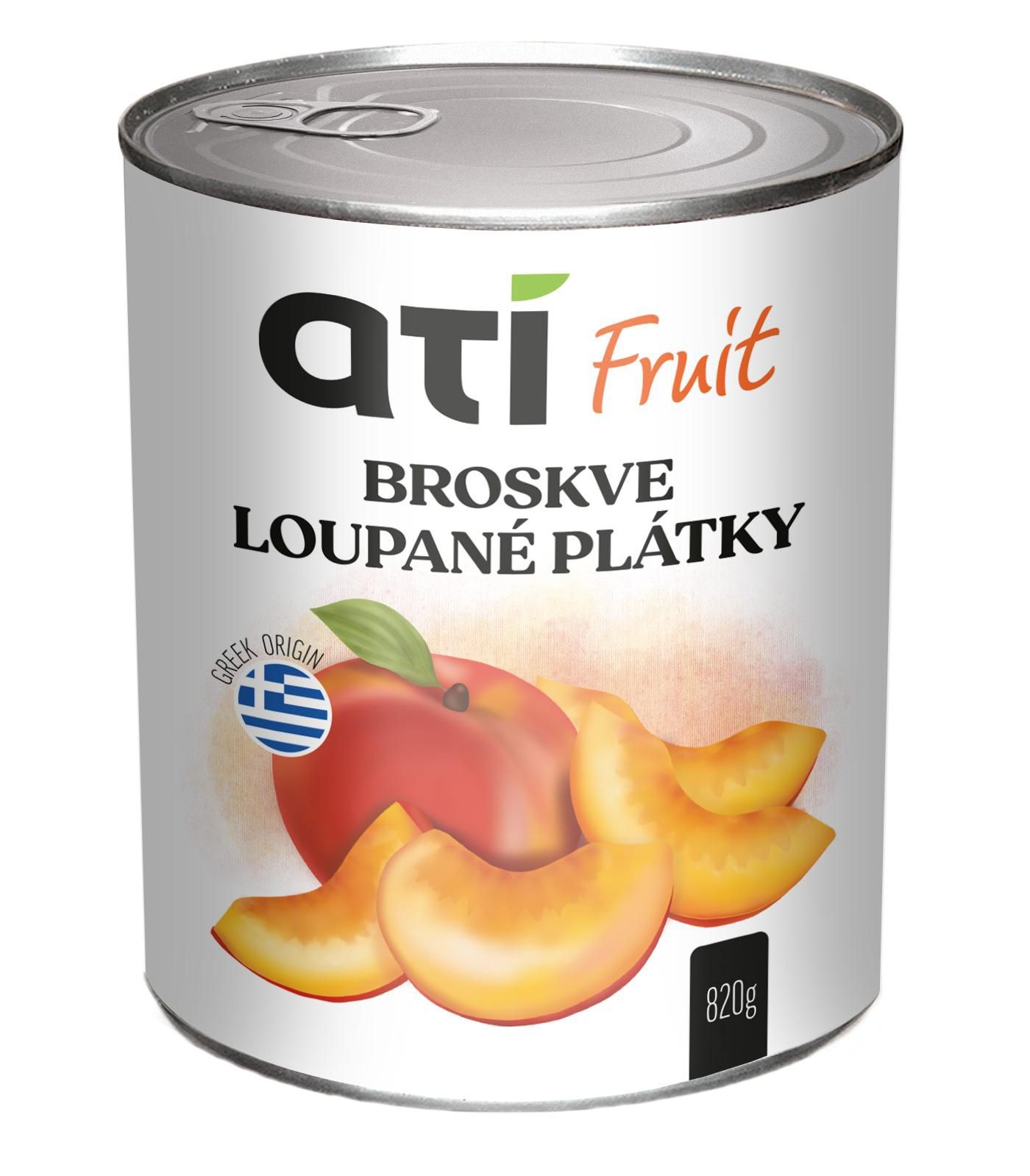ATI Fruit Broskve loupané plátky 820g