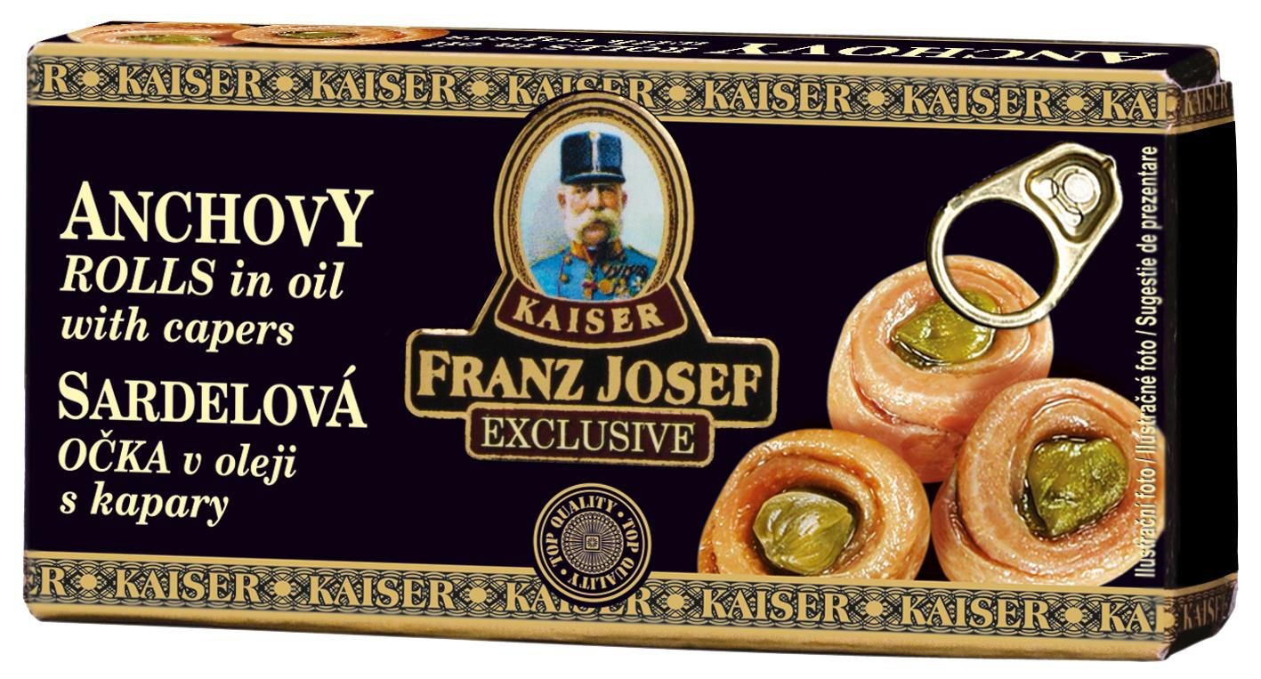 Franz Josef Kaiser Exclusive Sardelová očka v oleji s kapary 45 g