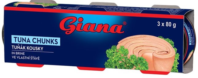 Giana Tuňák kousky ve vlastní šťávě 3x80g