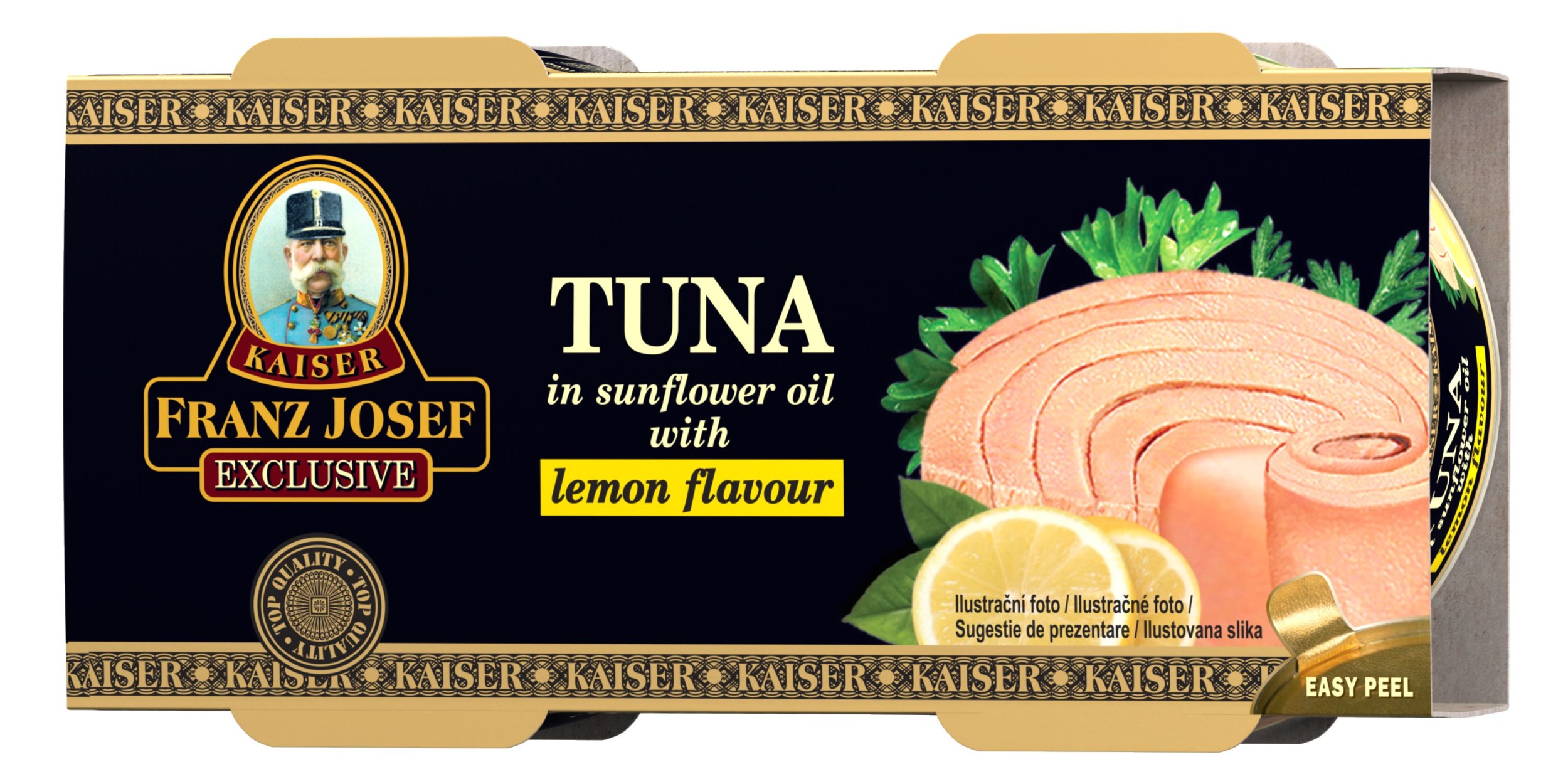 Franz Josef Kaiser Exclusive Tuňák ve slunečnicovém oleji s příchutí citrónu 2 x 80 g