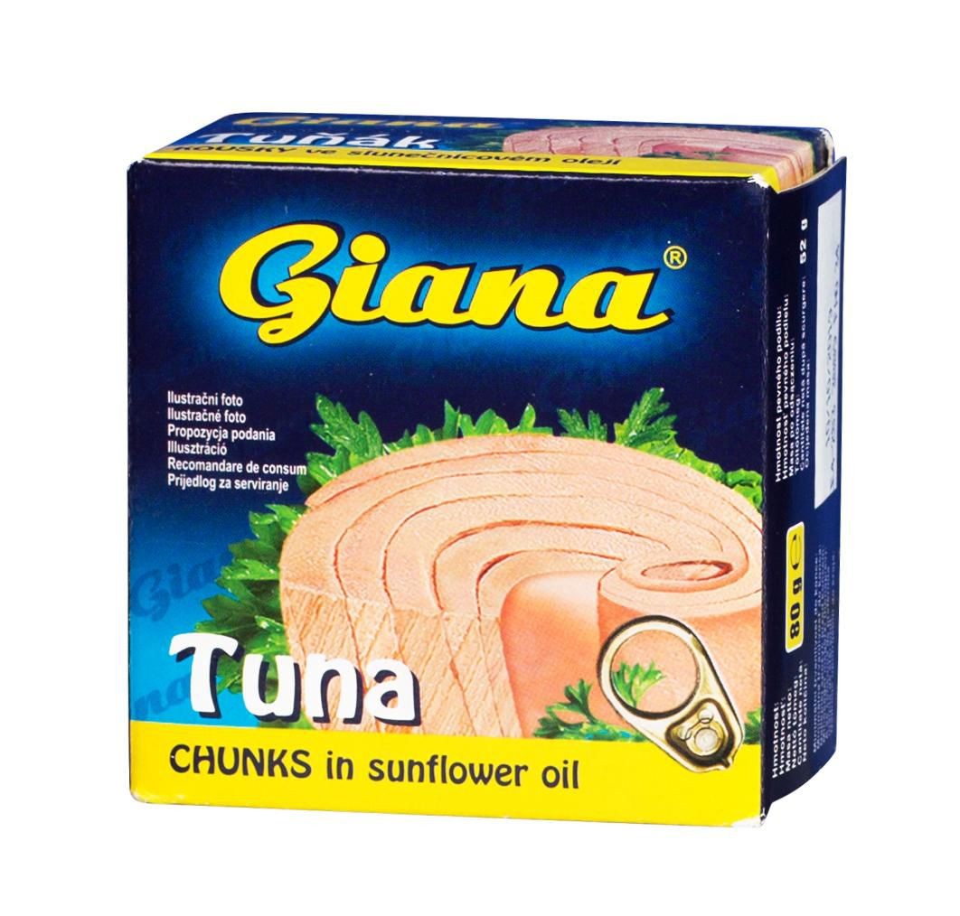 Giana Tuňák kousky ve slunečnicovém oleji 80g