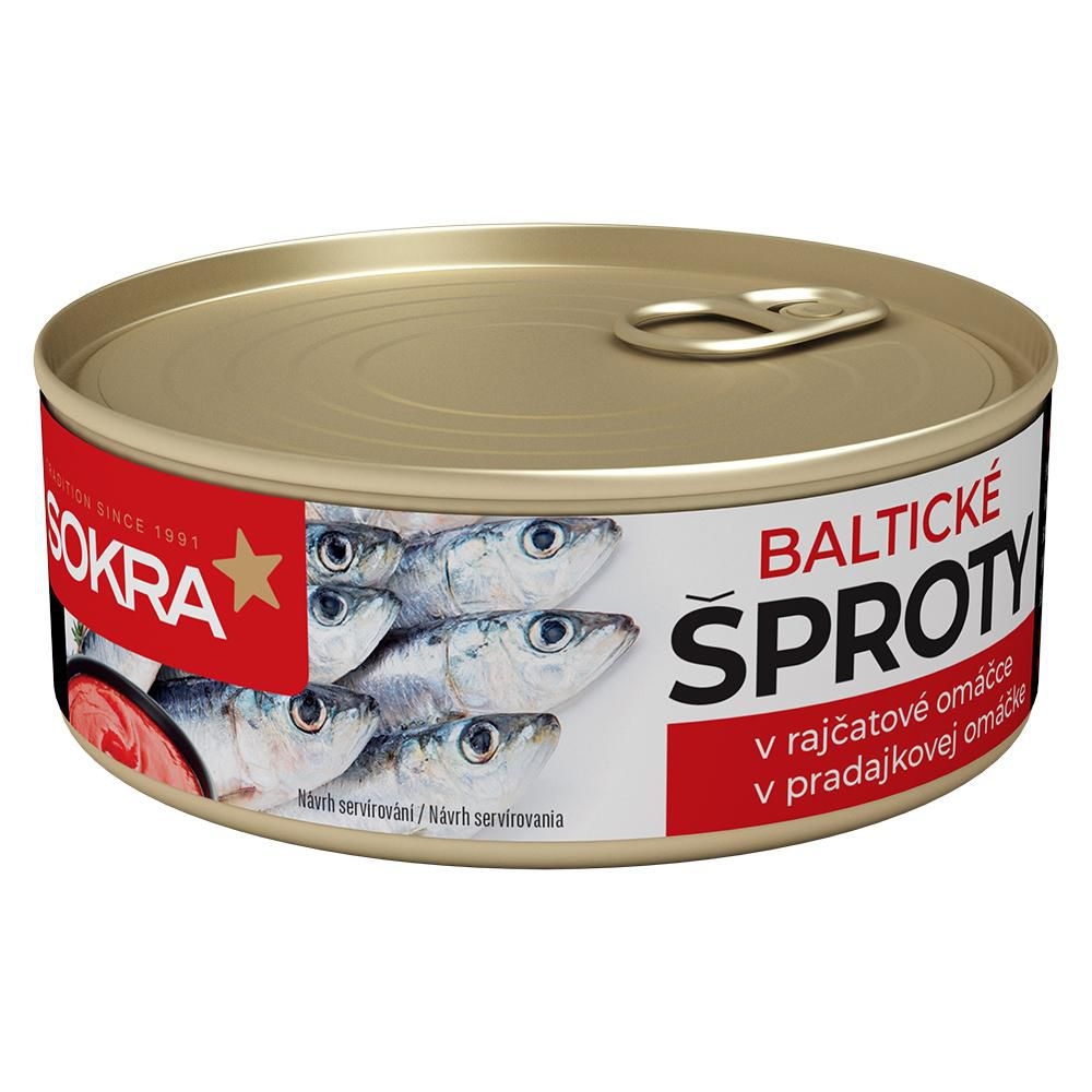 Sokra Baltické šproty v rajčatové omáčce 240 g