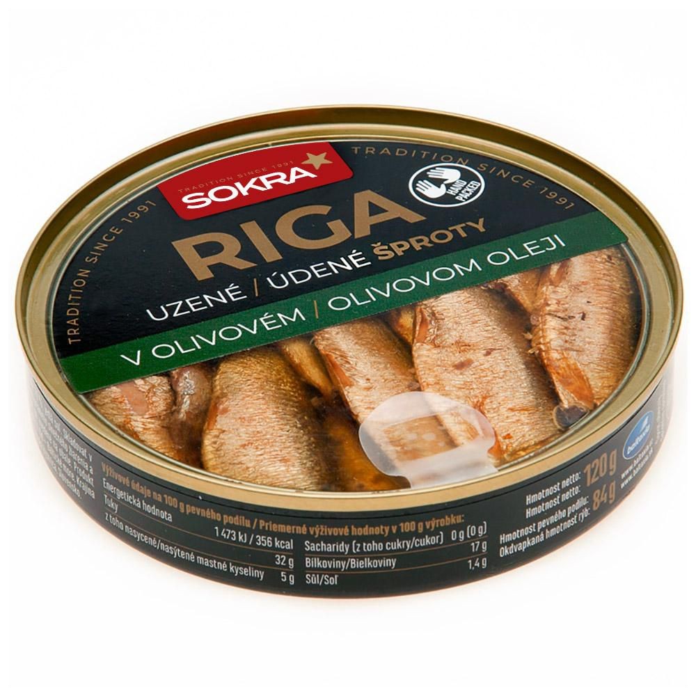 Sokra Uzené šproty v olivovém oleji 120g