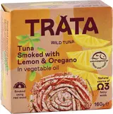 Trata Tuňák uzený v rostlinném oleji s příchutí citron-oregano 160g