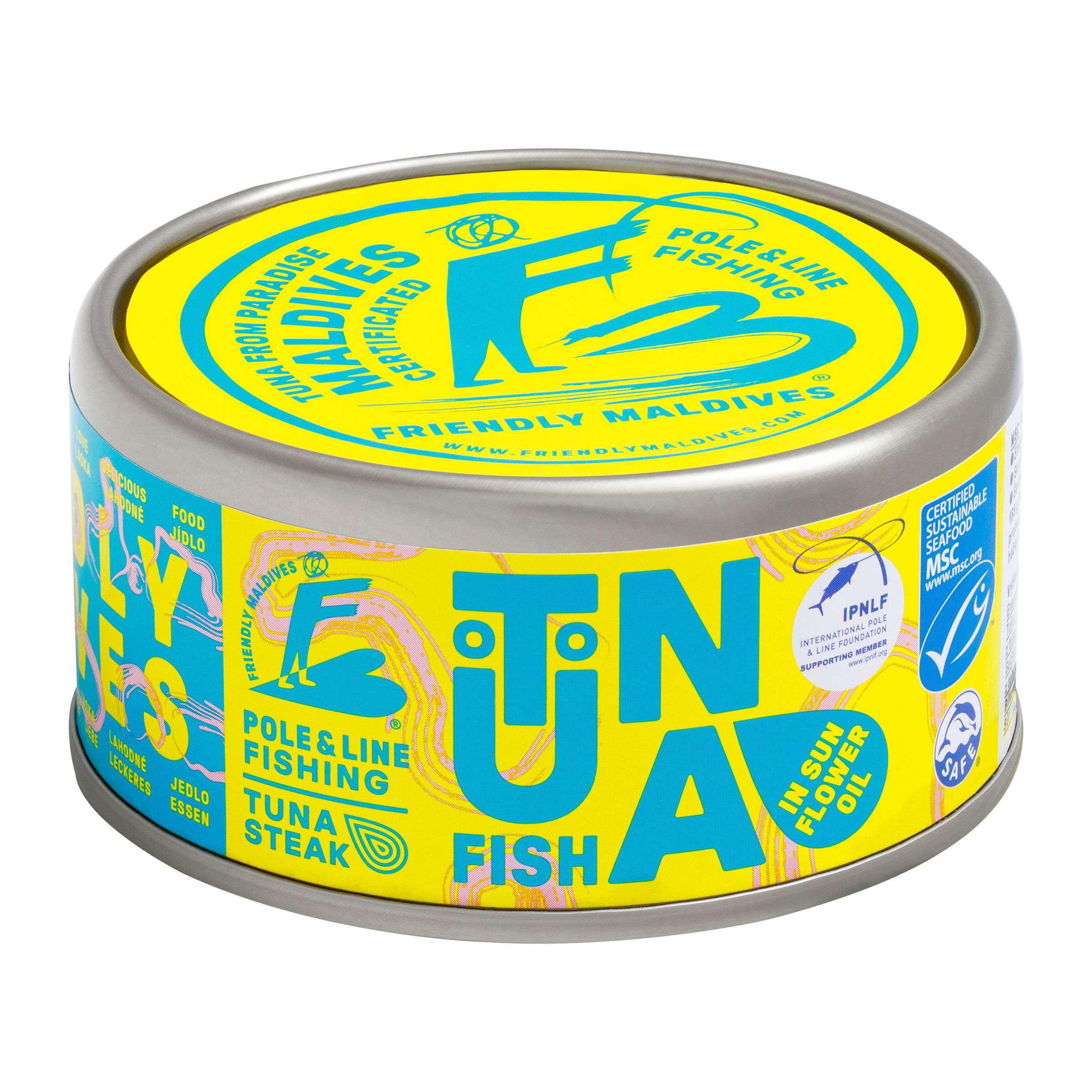 Friendly Maldives Tuna Steak z tuňáka ve slunečnicovém oleji MSC 185g