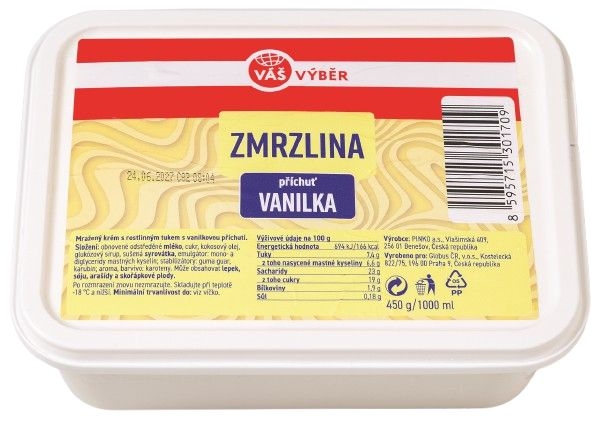 Váš Výběr - Zmrzlina příchuť Vanilka 1000 ml