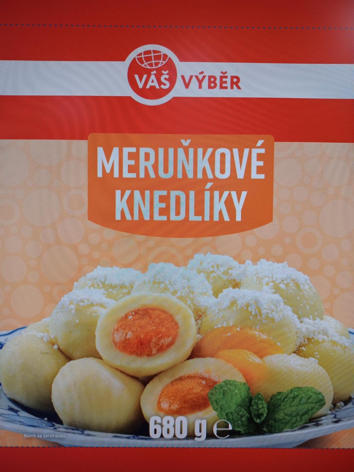 Váš Výběr Meruňkové knedlíky mražené 680g