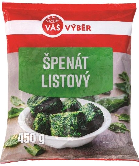 Váš Výběr Špenát listový porce mražený 450g