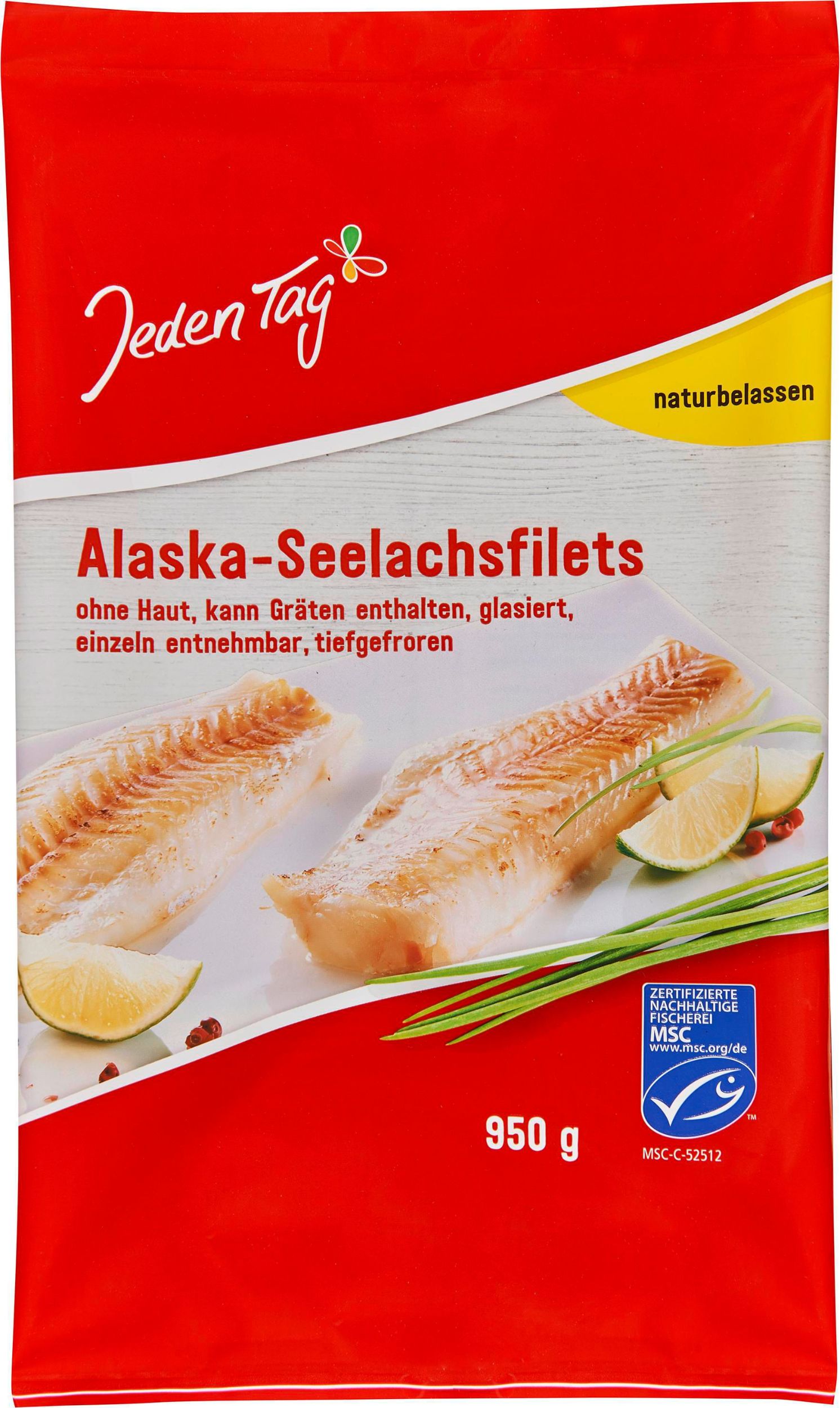 Jeden Tag Filety z tresky aljašské mražené 950g