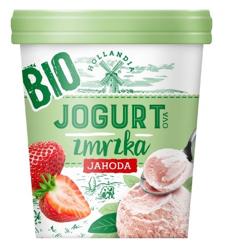 Hollandia BIO jogurtová zmrzka, Jahoda 420ml