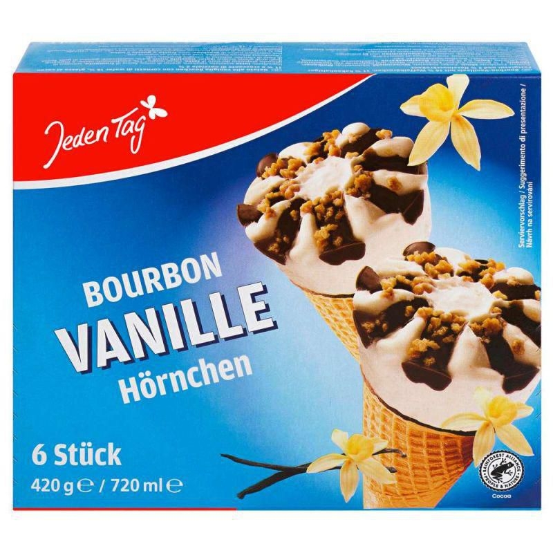 Jeden Tag mraž. krém vanilk. kornout 6x120 ml