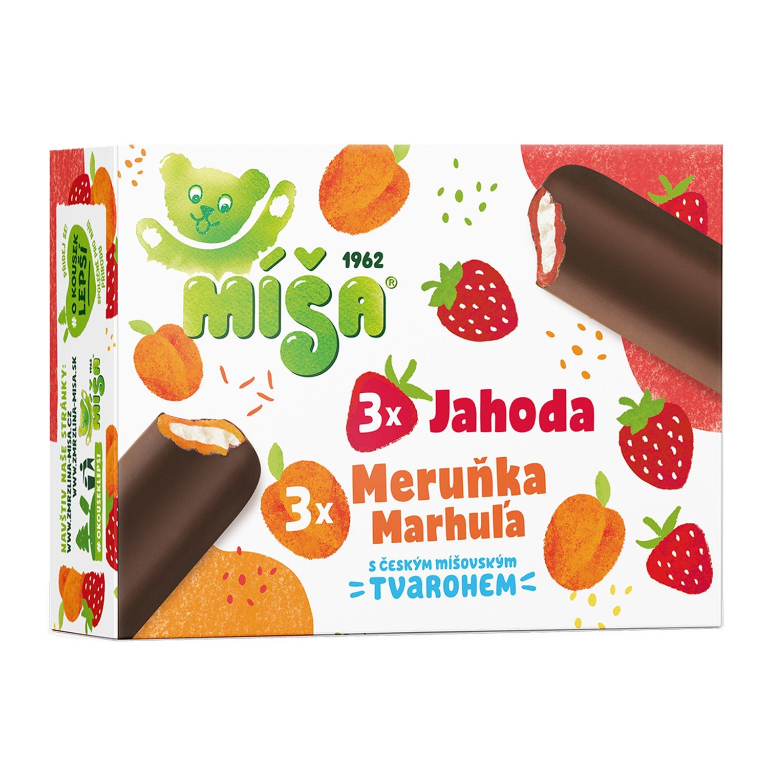 Míša jahoda - meruňka 6 x 55ml