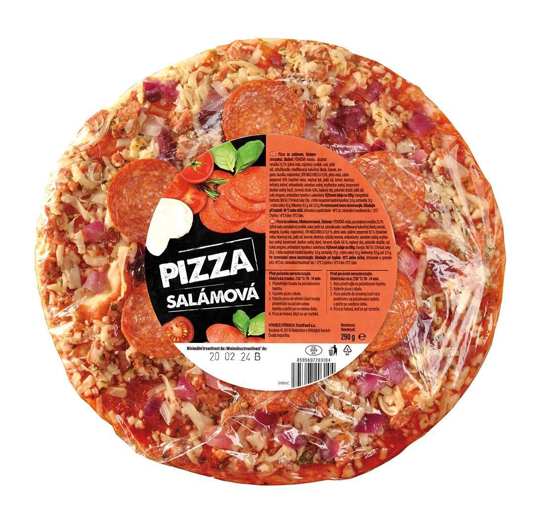 Pizza Salámová mražená 290g