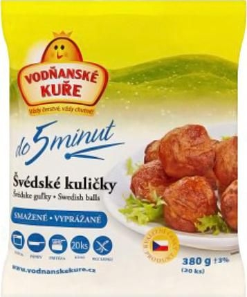 Vodňanské kuře Smažené masové kuličky mražené 380 g