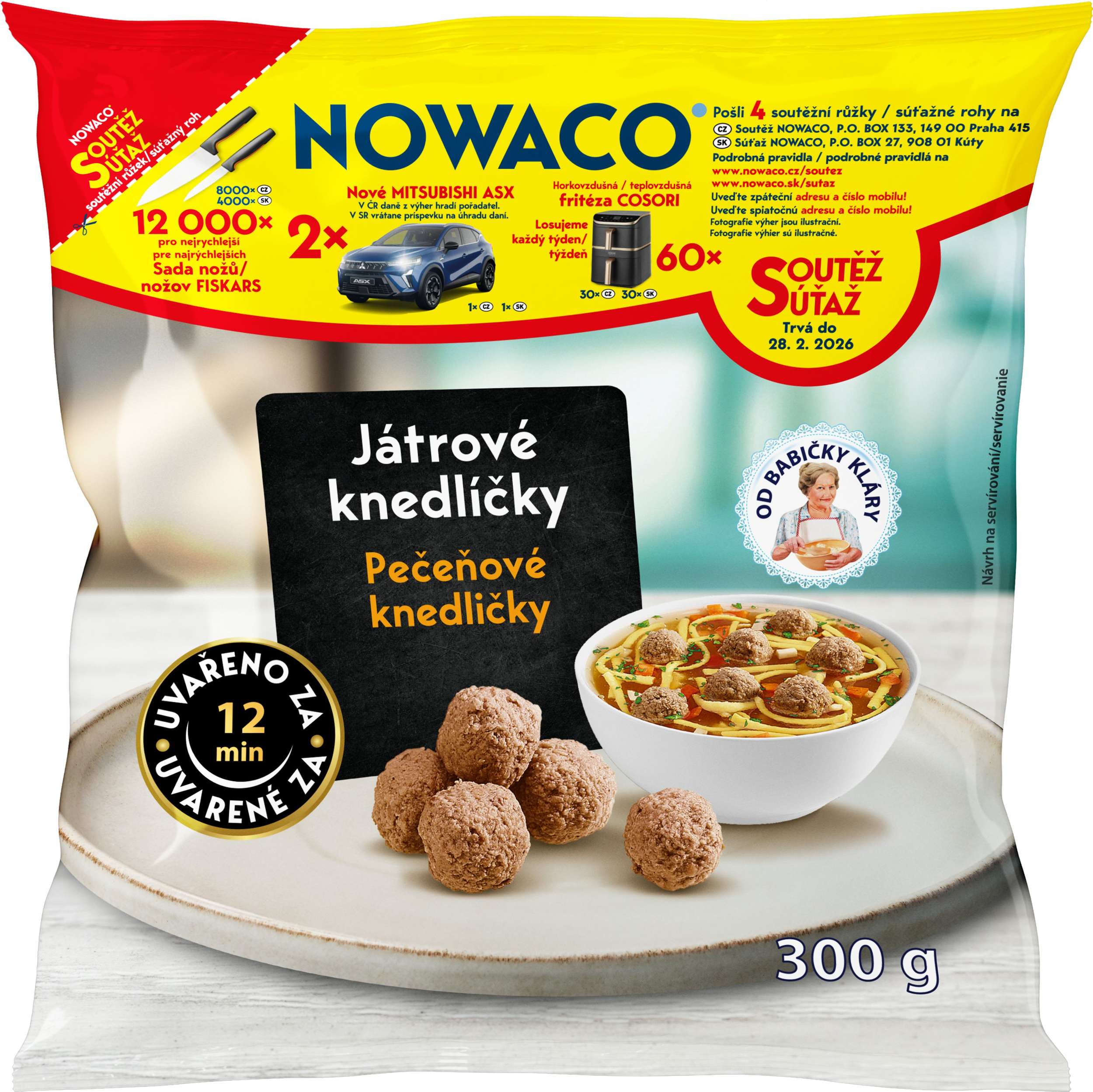 Nowaco Játrové knedlíčky 300g mražené