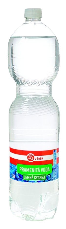 Váš výběr pramenitá voda jemně sycená 1,5l