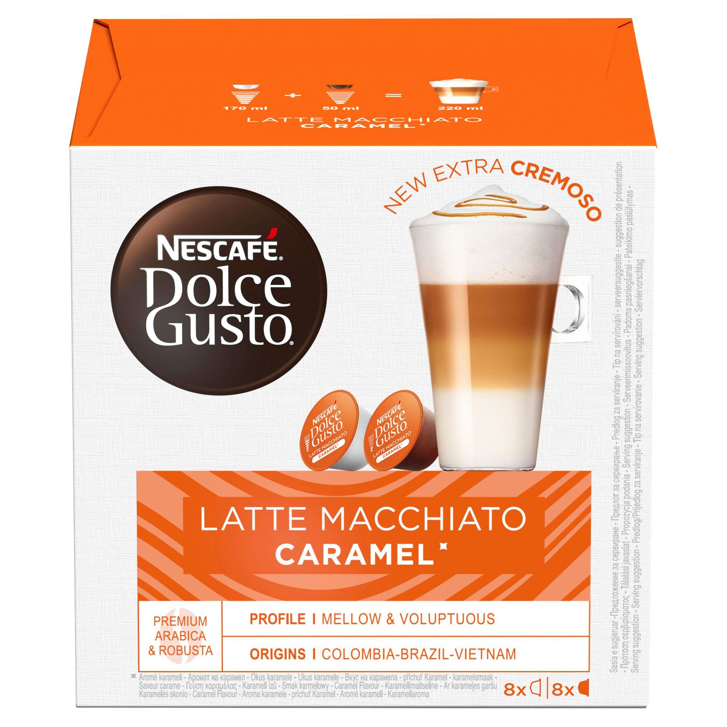 Nescafé Dolce Gusto Latte Macchiato Caramel kávové kapsle 168,8g 16 ks