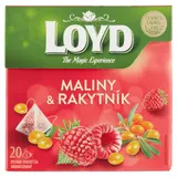 Loyd Bylinno-ovocný čaj aromatizovaný maliny & rakytník 20 x 2g
