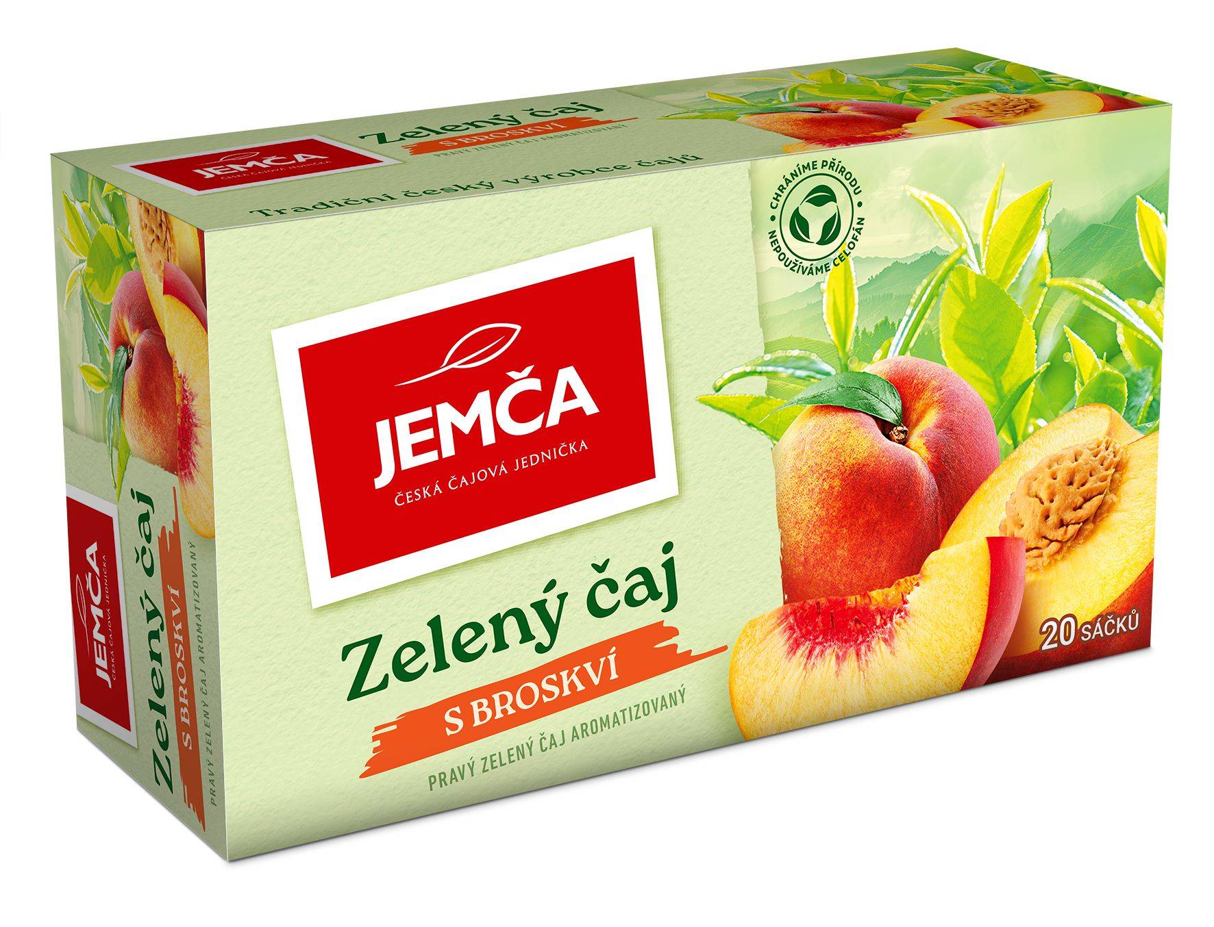 Jemča Zelený čaj s broskví 20x1,5 g