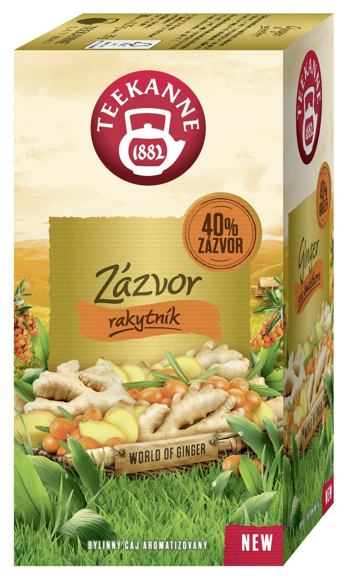 Teekanne Zázvor rakytník, World of Ginger, bylinný čaj 20 sáčků 35g