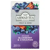 Ahmad Tea Ovocno-bylinná směs pro přípravu výluhu borůvka a skořice 20 x 2g
