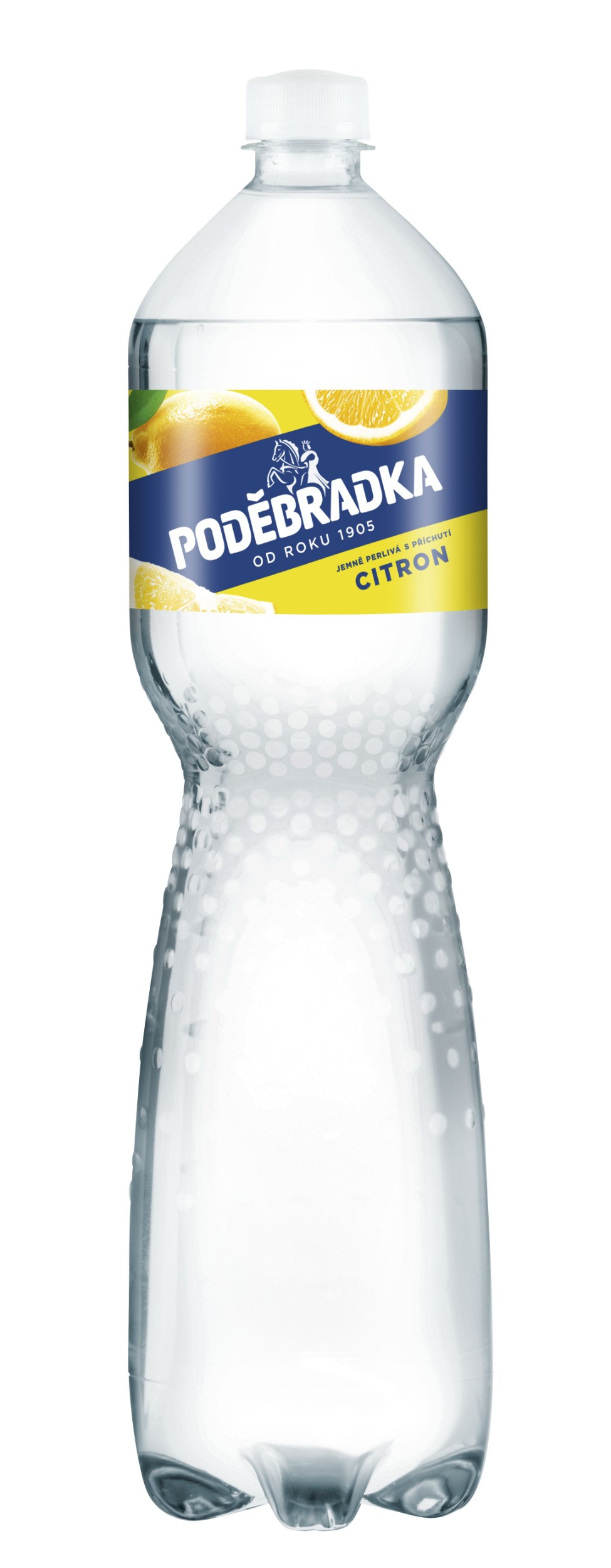 Poděbradka Jemně perlivá s příchutí citron 1,5 l