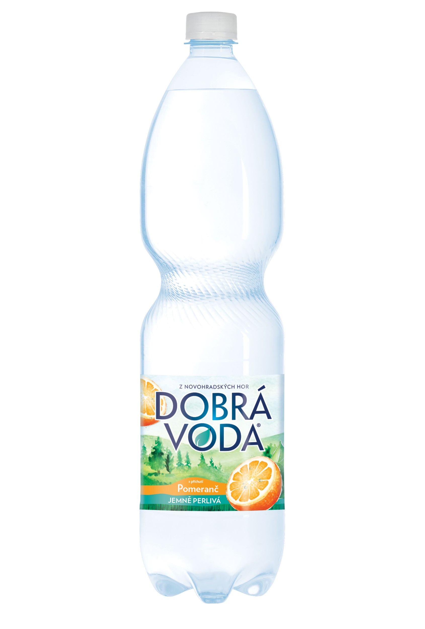 Dobrá Voda Jemně perlivá s příchutí pomeranče 1,5 l